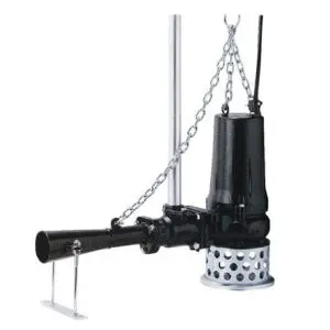 Tsurumi pump BER series submersible self-aspirating jet aerator. Used in water treatment applications