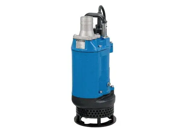 Tsurumi pump KTD series submersible pump with agitator, used in slurry applications in mining, construction, and industrial.