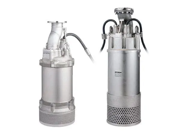 Tsurumi pump LH-14 series submersible pump. Corrosion-resistant three-phase pump for mining and construction. Stainless steel pump for drainage