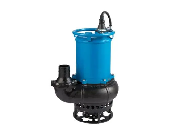 Tsurumi pump GPN series submersible pump with agitator, used in slurry applications in mining, construction, and industrial.