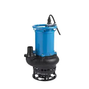 Tsurumi pump GPN series submersible pump with agitator, used in slurry applications in mining, construction, and industrial.