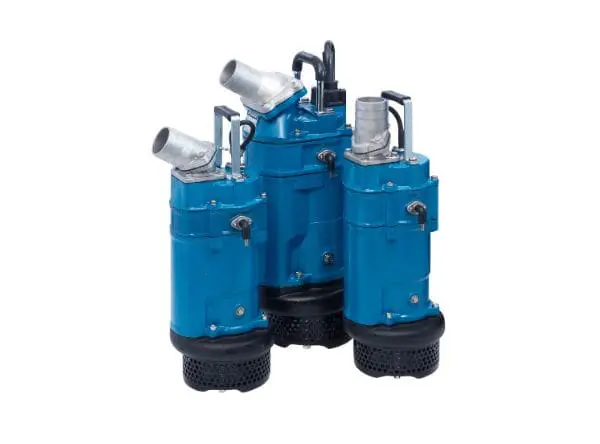 Tsurumi pump KTZE series submersible pump for mining, construction and industrial applications. manual operated three-phase pump