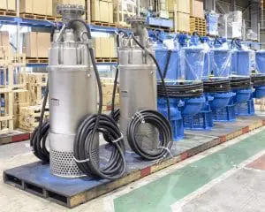 Tsurumi pump corrosion-resistant LH-W submersible pump in three-phase. Drainage pump for construction and mining