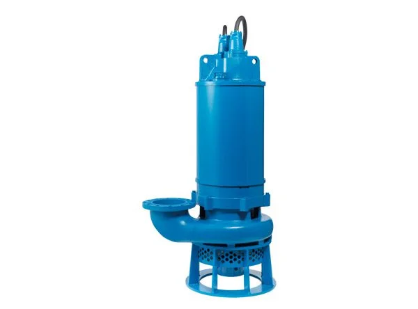 Tsurumi pump GSD series submersible pump with agitator, used in slurry applications in mining, construction, and industrial.